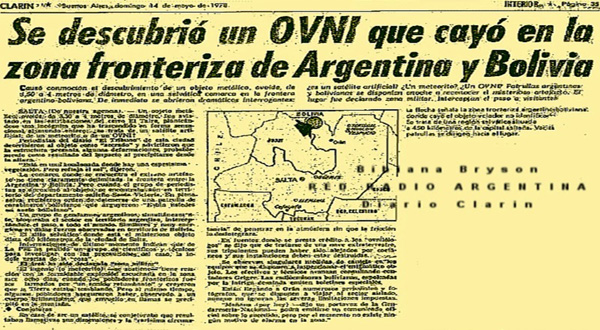 Clarin  El caso del ovni estrellado en Bolivia
