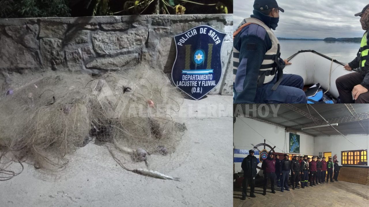 Otra vez secuestraron redes de pesca en el Dique Cabra Corral