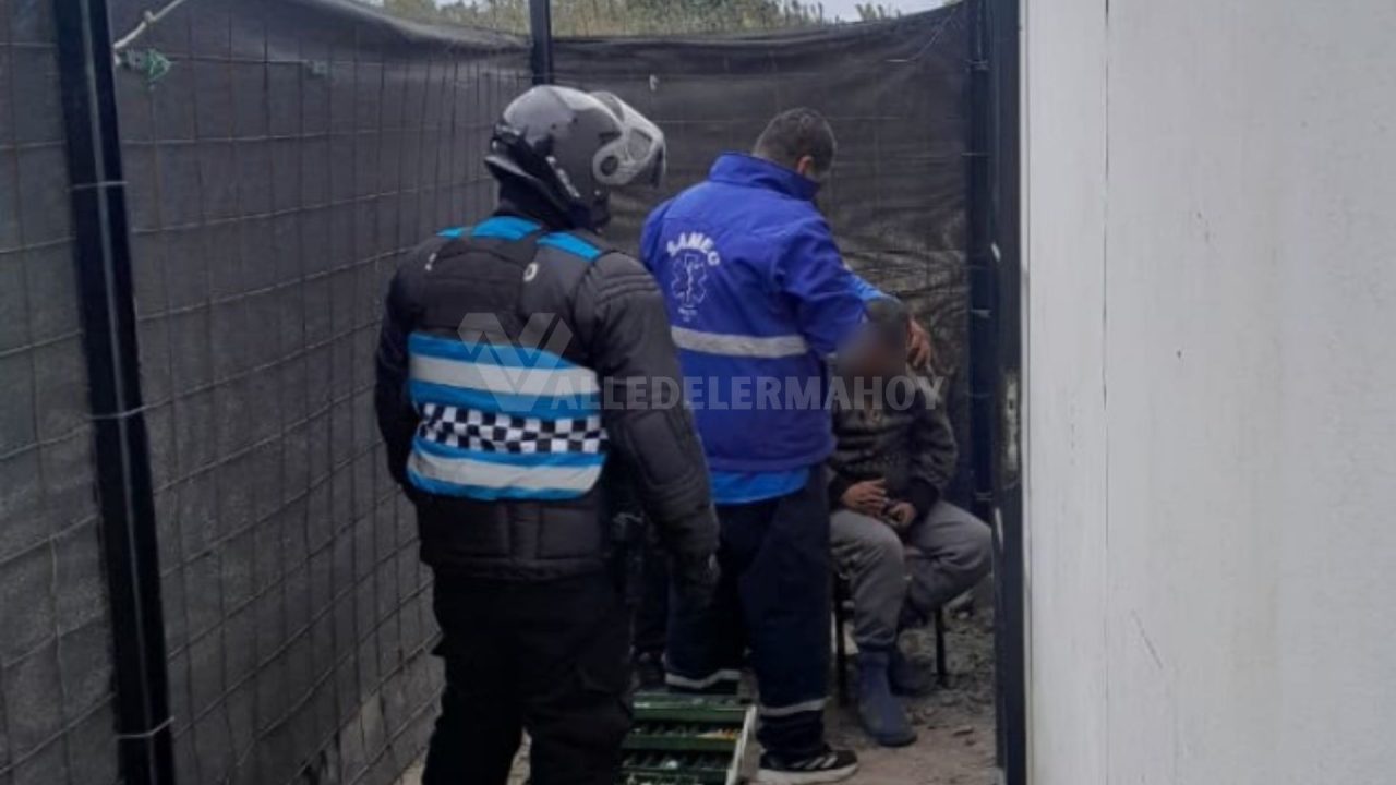 Rescataron a un abuelito en ruta 26, tras el incendio de una estufa eléctrica