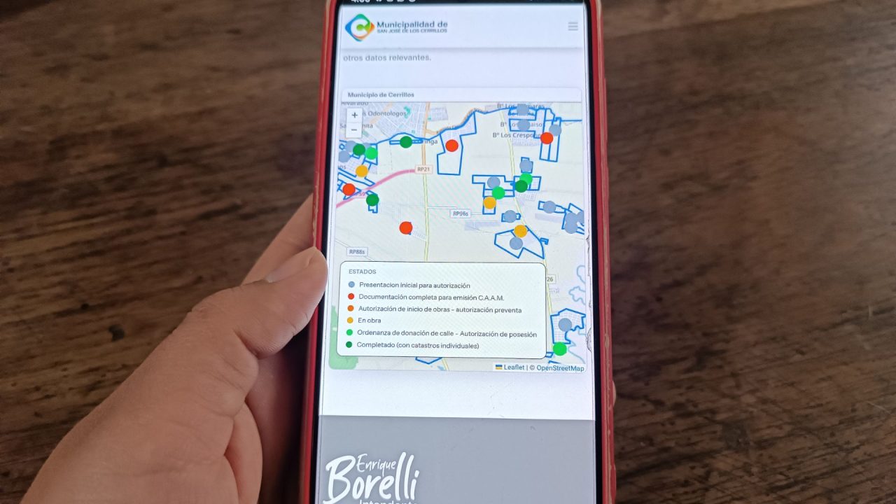 ¿Tu lote está en regla? Cerrillos lanzó un mapa digital para consultar urbanizaciones