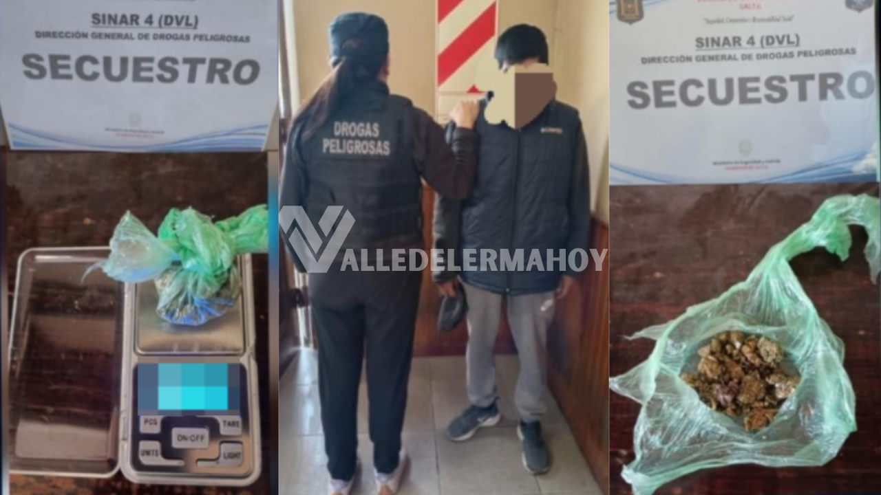 Agarraron a un quijaneño con marihuana: No era medicinal