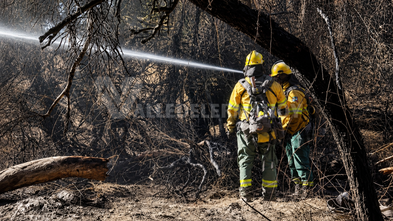  Monitorean un importante incendio entre Guachipas, La Viña y los Valles Calchaquíes