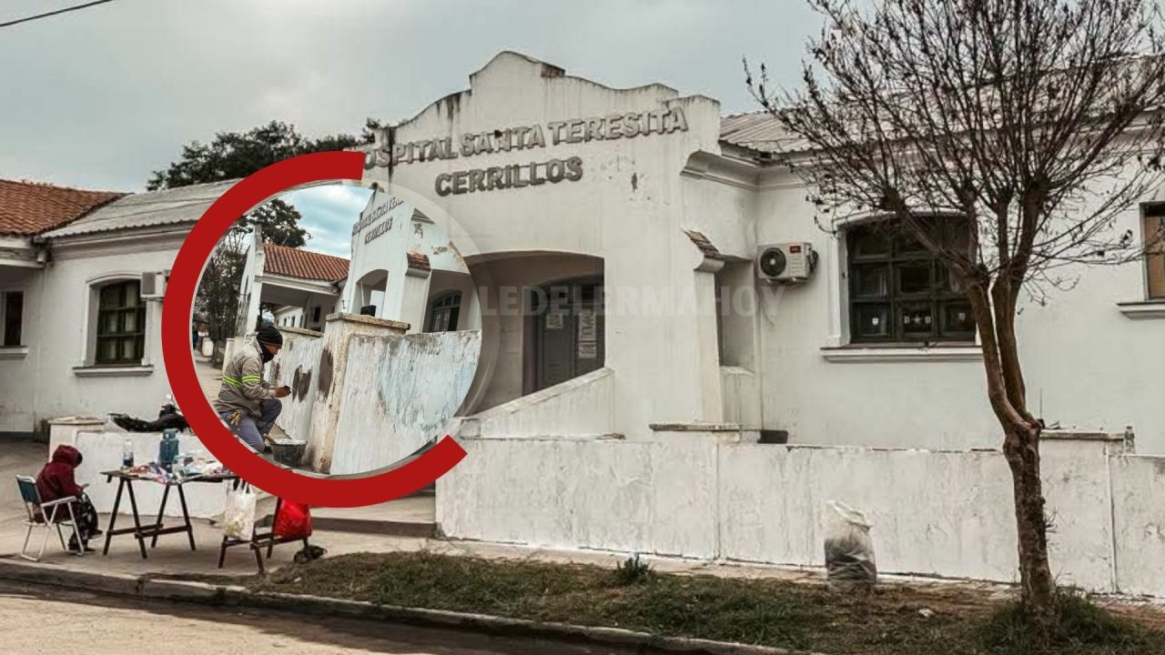 Comenzó la recuperación de la fachada del Hospital Santa Teresita en Cerrillos