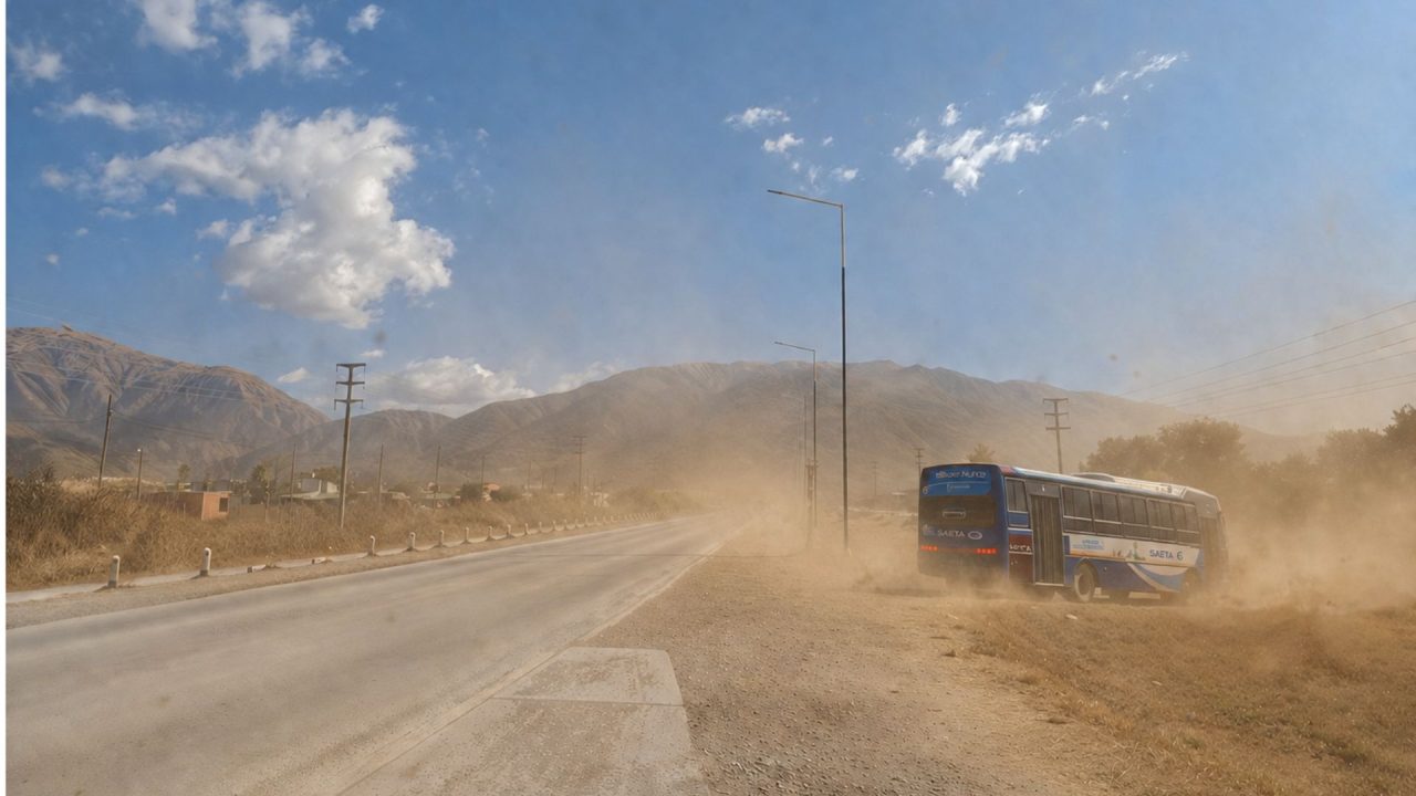 Alerta naranja por viento Zonda para Capital y el Valle de Lerma
