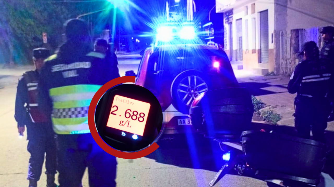 Ahí lo tenés: Se quedó dormido frente al semáforo con 2,688 de alcohol en sangre